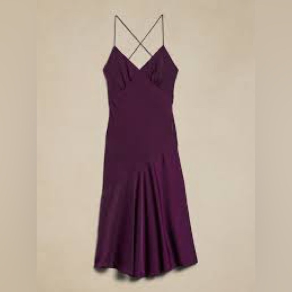 NWT Banana Republic Asymmetrical Seam Midi Dress Size 4